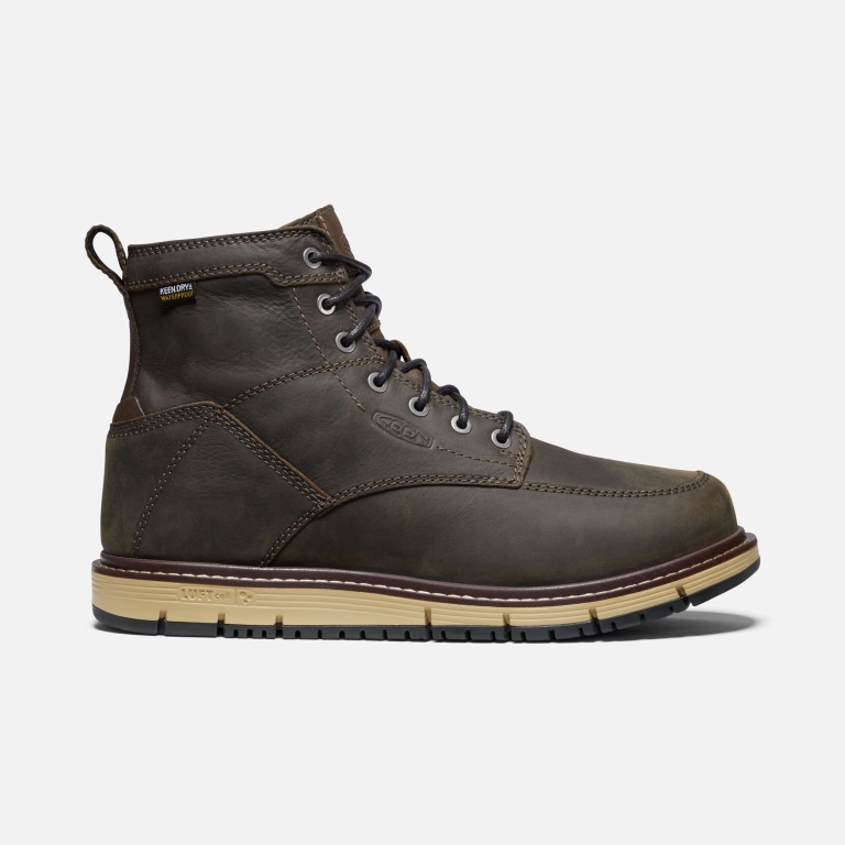 Keen San Jose Waterproof Soft Toe Work Boots - Men's Brown Boots